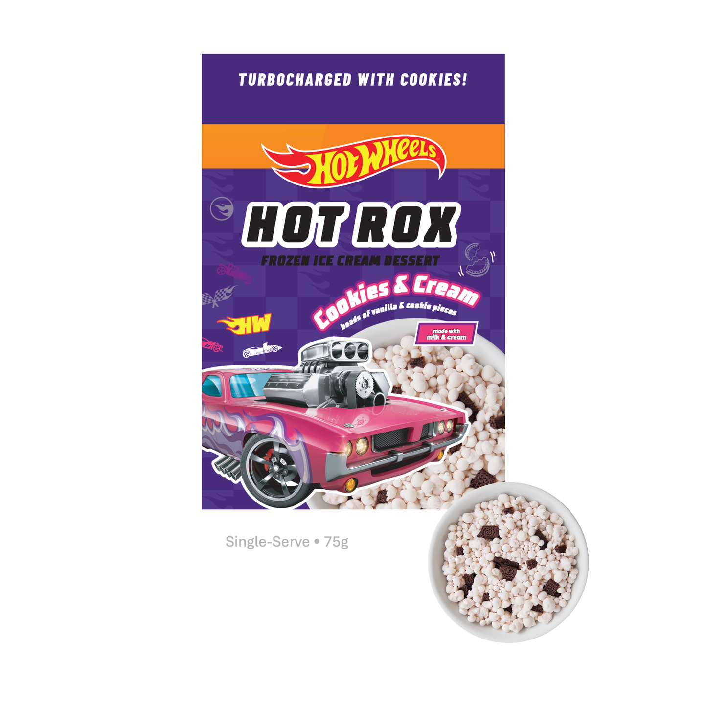 Hot Rox Beaded Ice Cream – Cookies & Cream (Single Pouch)