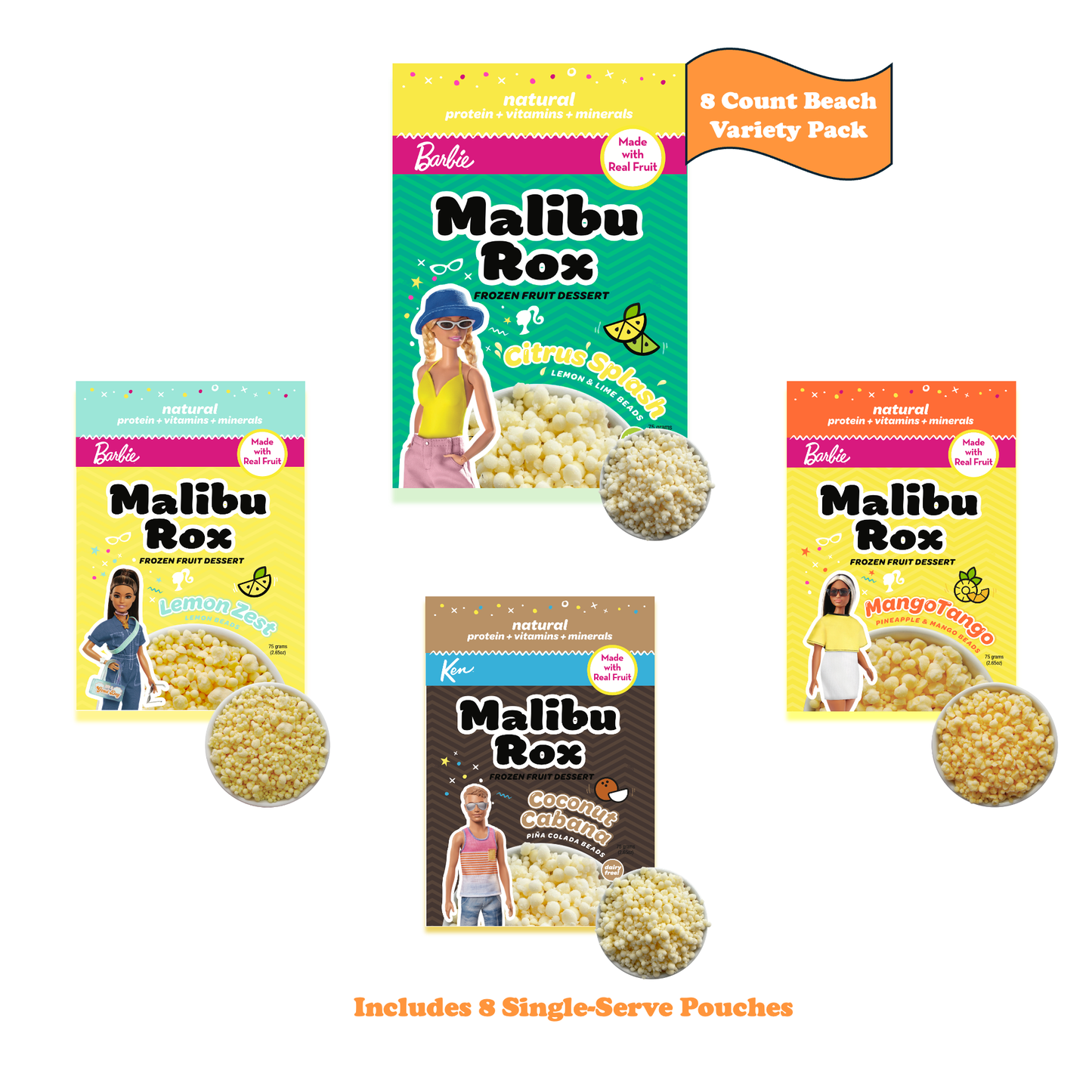 Malibu Rox Island Vibes Tropical Pack - 8 Count