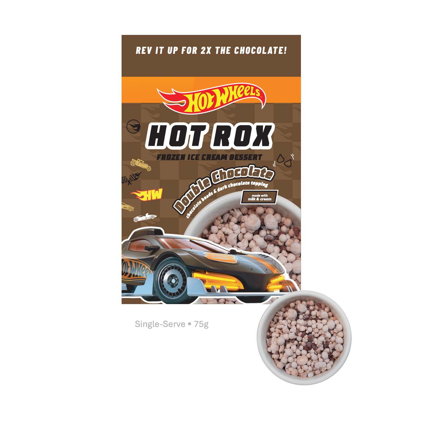 Hot Rox Beaded Ice Cream – Double Chocolate (Single Pouch)