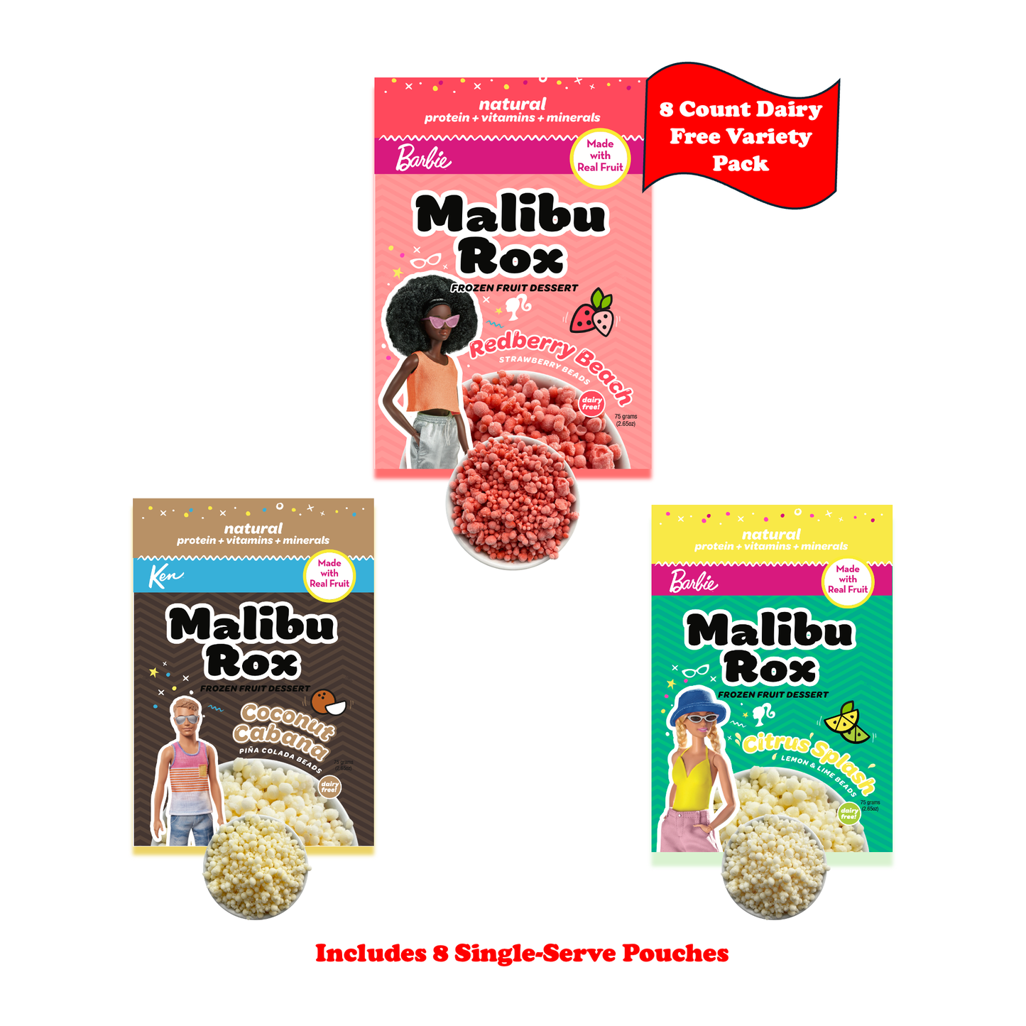 Malibu Rox Dairy Free Beach Pack - 8 Count